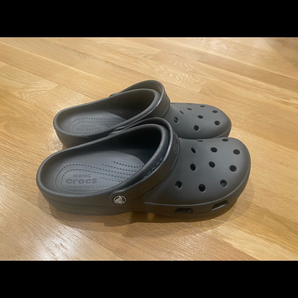 Mens crocs size 11 classic clog Nwob slate gray